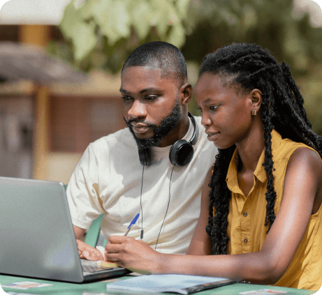Tech professionals collaborating on real-world projects